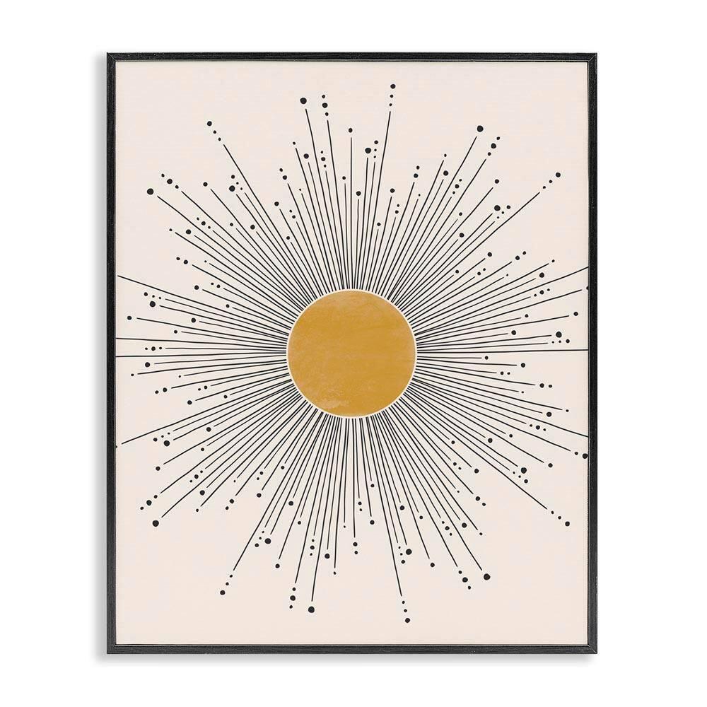 Stupell Industries " Art Deco Summer Sun Geometric Line Bursts " by JJ Design House LLC