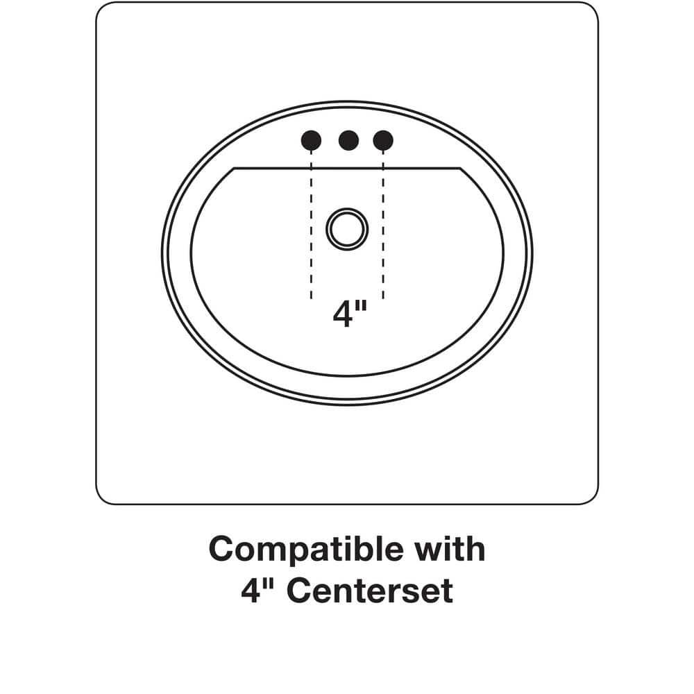 Bryant Ceramic Circular Drop-In Bathroom Sink with Overflow