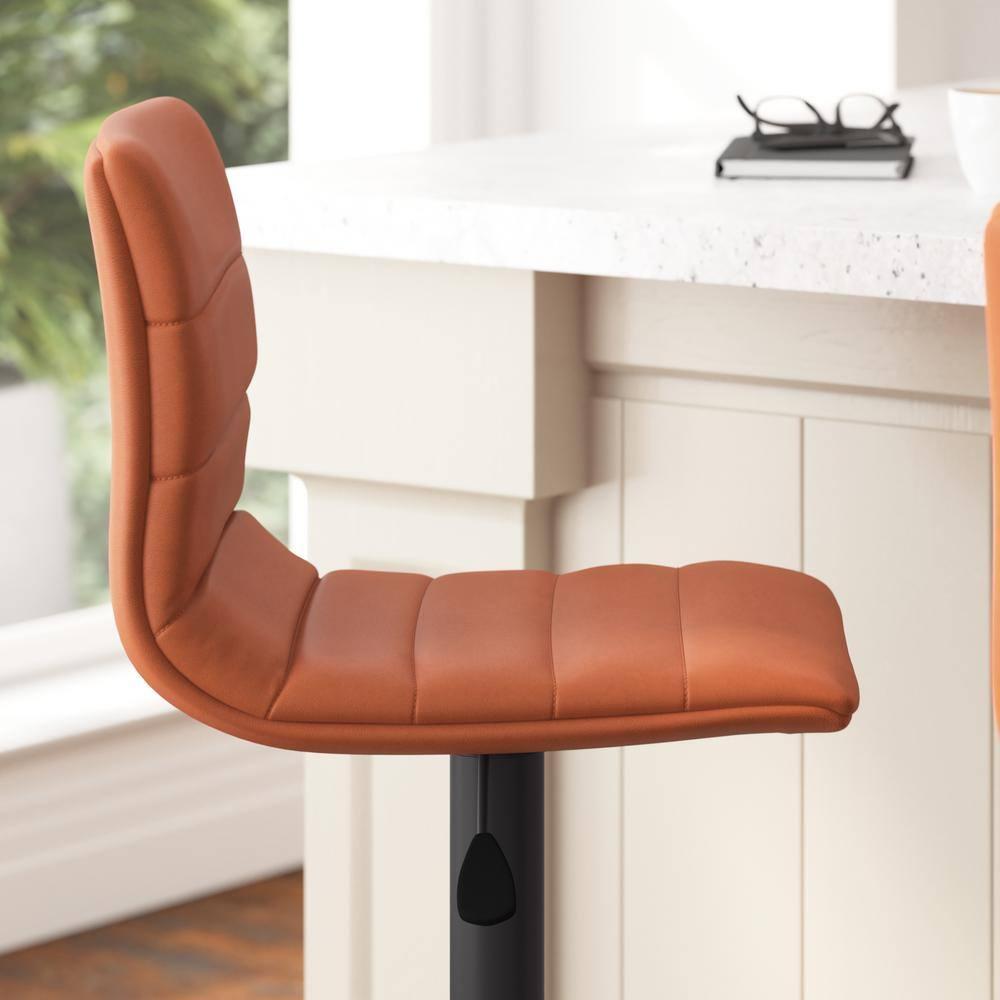 Taylor & Logan Rochester Swivel Upholstered Adjustable Height Counter Stool with Metal Frame