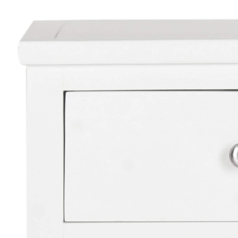 Abel Nightstand with Storage Drawers - White - Safavieh.