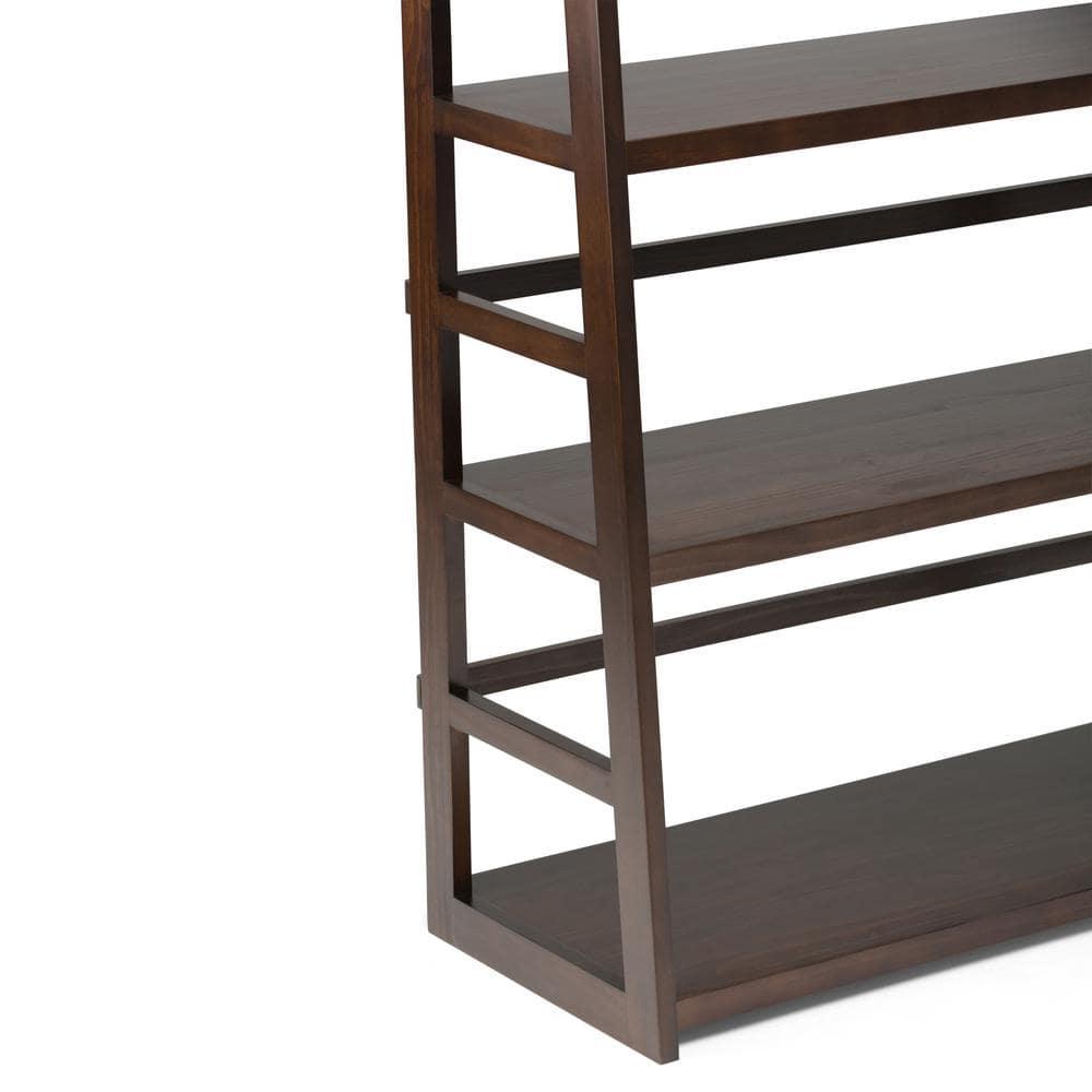 Simplihome Wide Bookcase, Acadian, Walnut