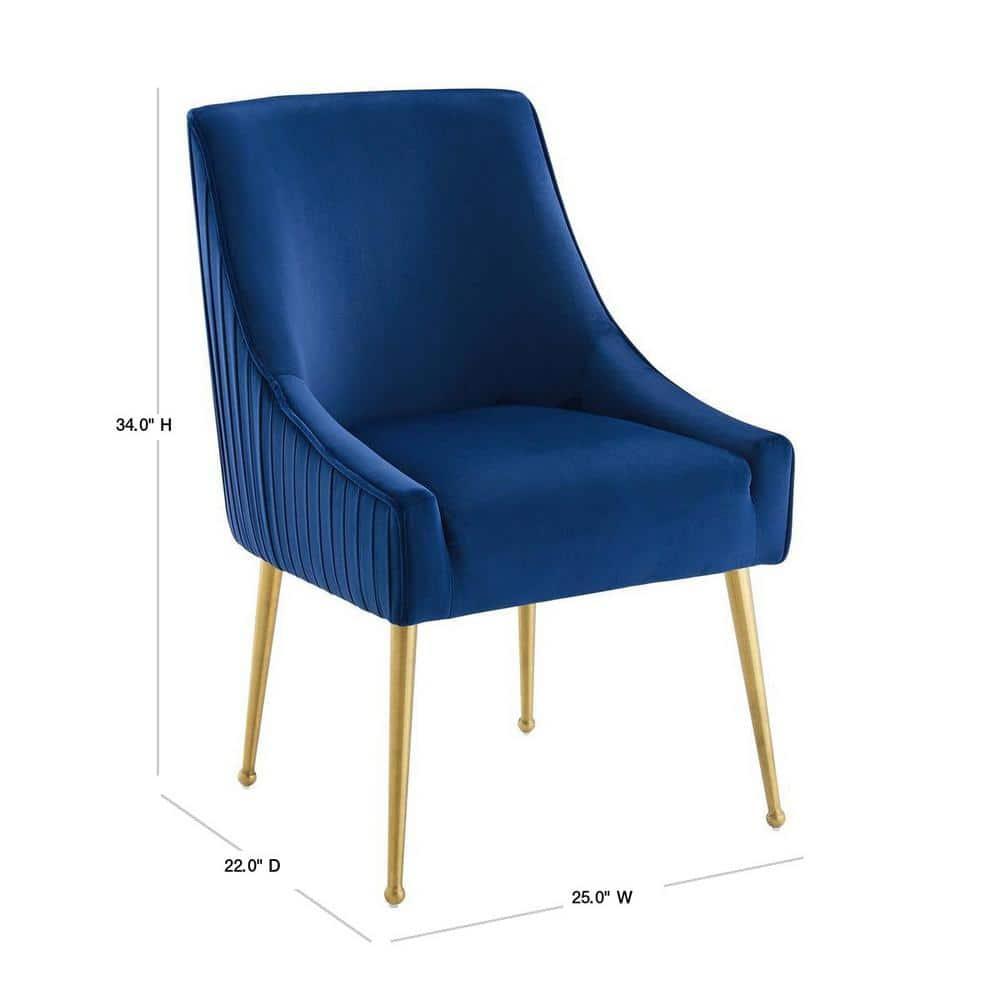 Discern Pleated Back Upholstered Performance Velvet Dining Chair by Modway