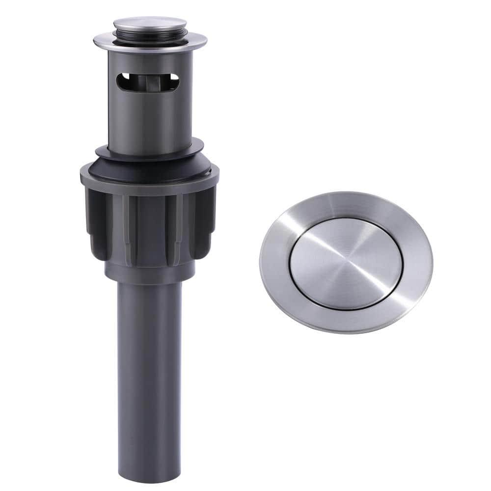 Pop Up Stopper Bathroom Sink Drain with Overflow Vessel Sink Drain for Bathroom Matte Black Pop Up Drain Stopper Anti Clog Strainer Assembly with Strainer Lavatory Vanity Vessel Pop Up Drain Stopper