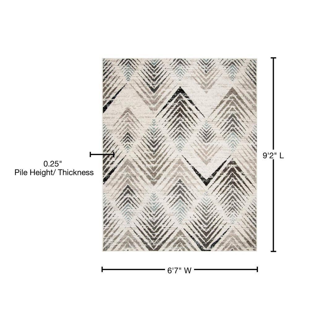 Amsterdam AMS110 Power Loomed Indoor Area Rug - Cream/Beige - 6'7"x9'2" - Safavieh