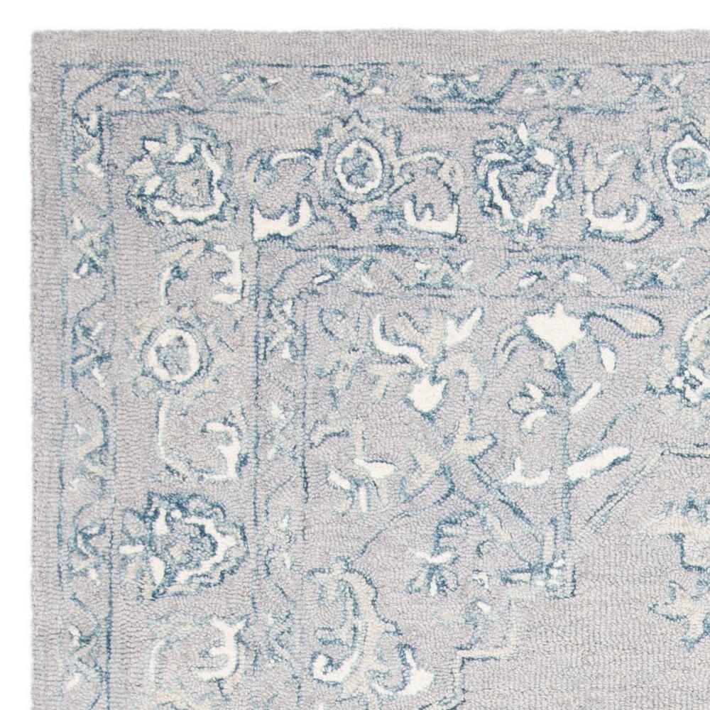 Micro-Loop MLP504 Hand Tufted Indoor Accent Rug - Light Grey/Ivory - 4'x6' - Safavieh