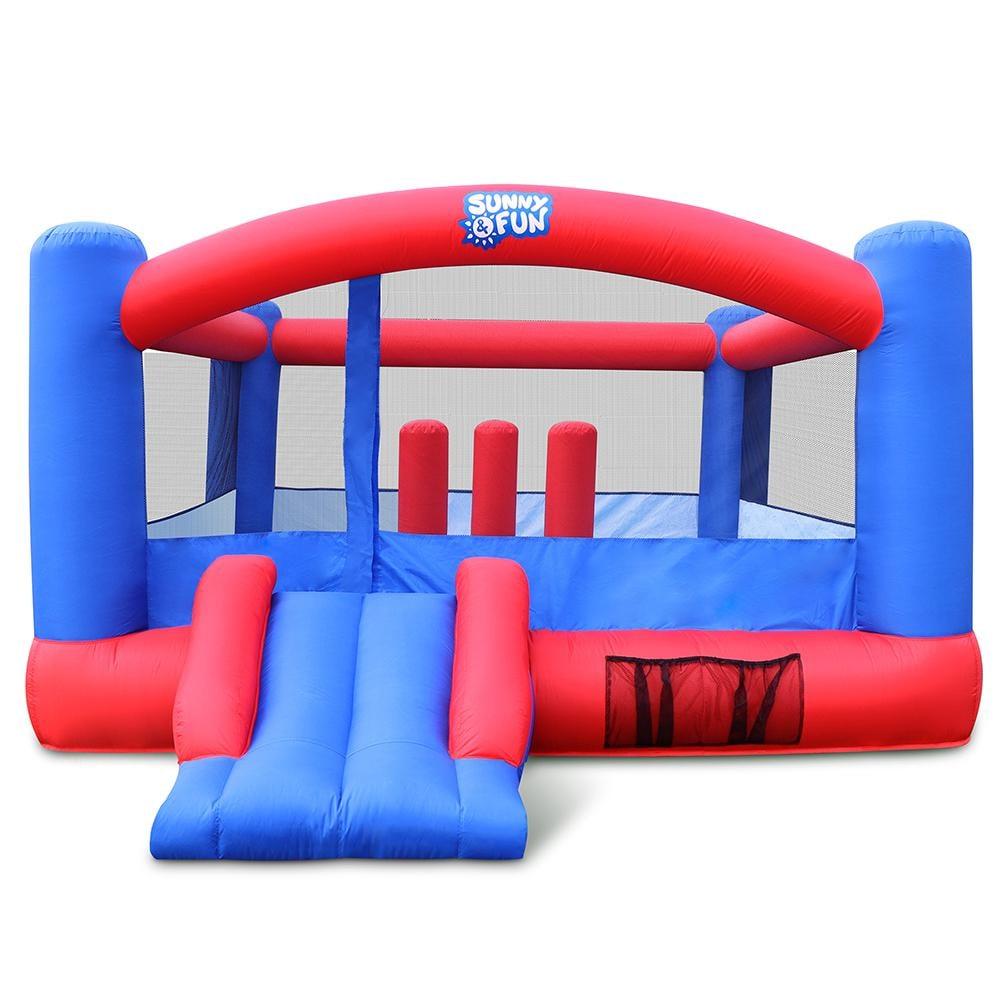 Sunny & Fun Inflatable Bounce House, Blue Bouncy Jump Castle