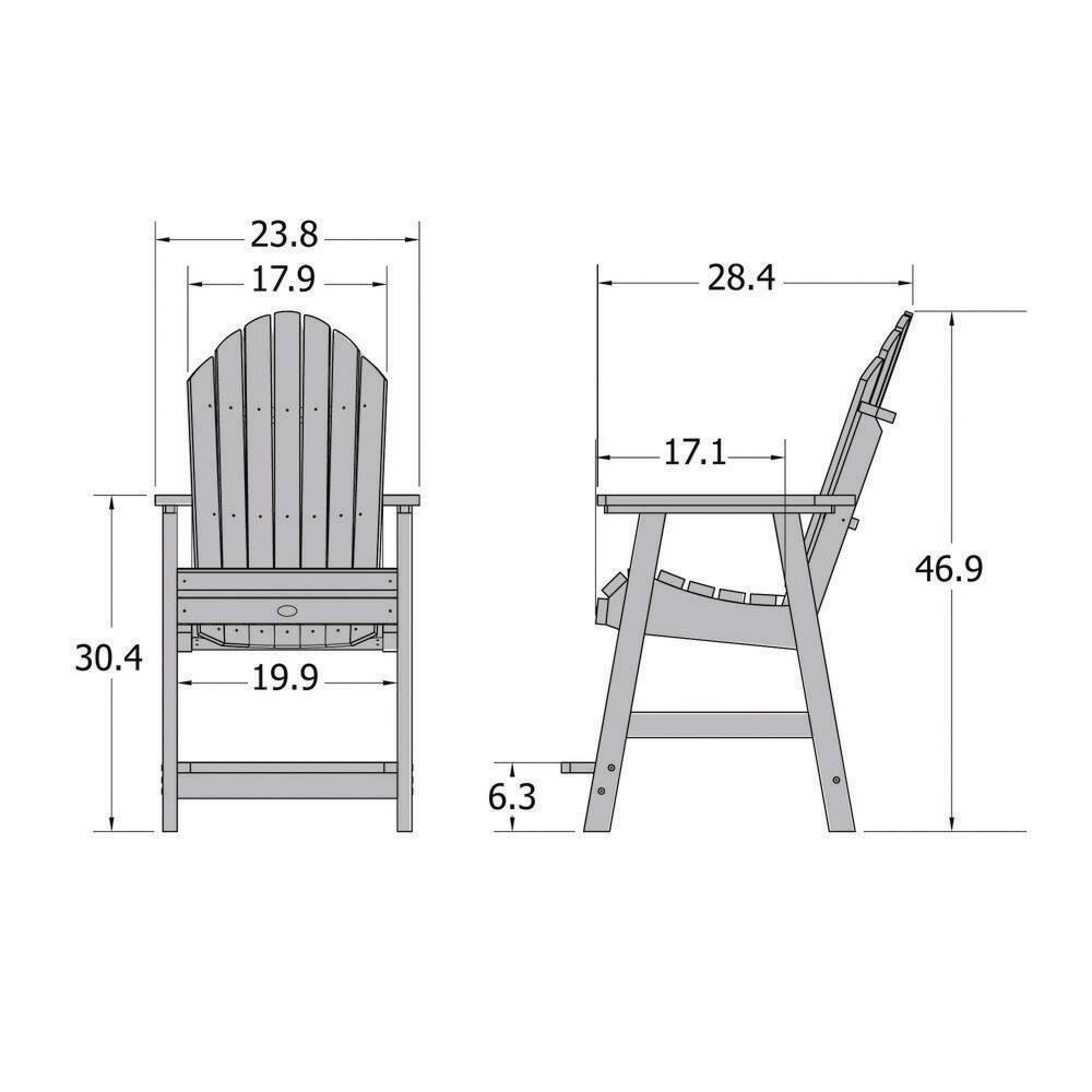 Hamilton Counter Deck Chair - highwood