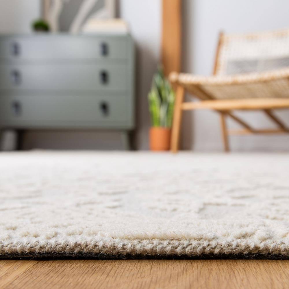 Abstract ABT958 Hand Tufted Area Rug - Ivory/Beige - 4' X 6' - Safavieh.