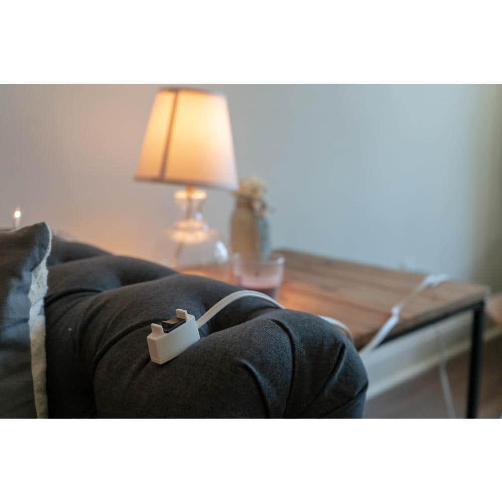 Woods Easy Switch Indoor 15 ft. L White Extension Cord 16/2 SPT-2