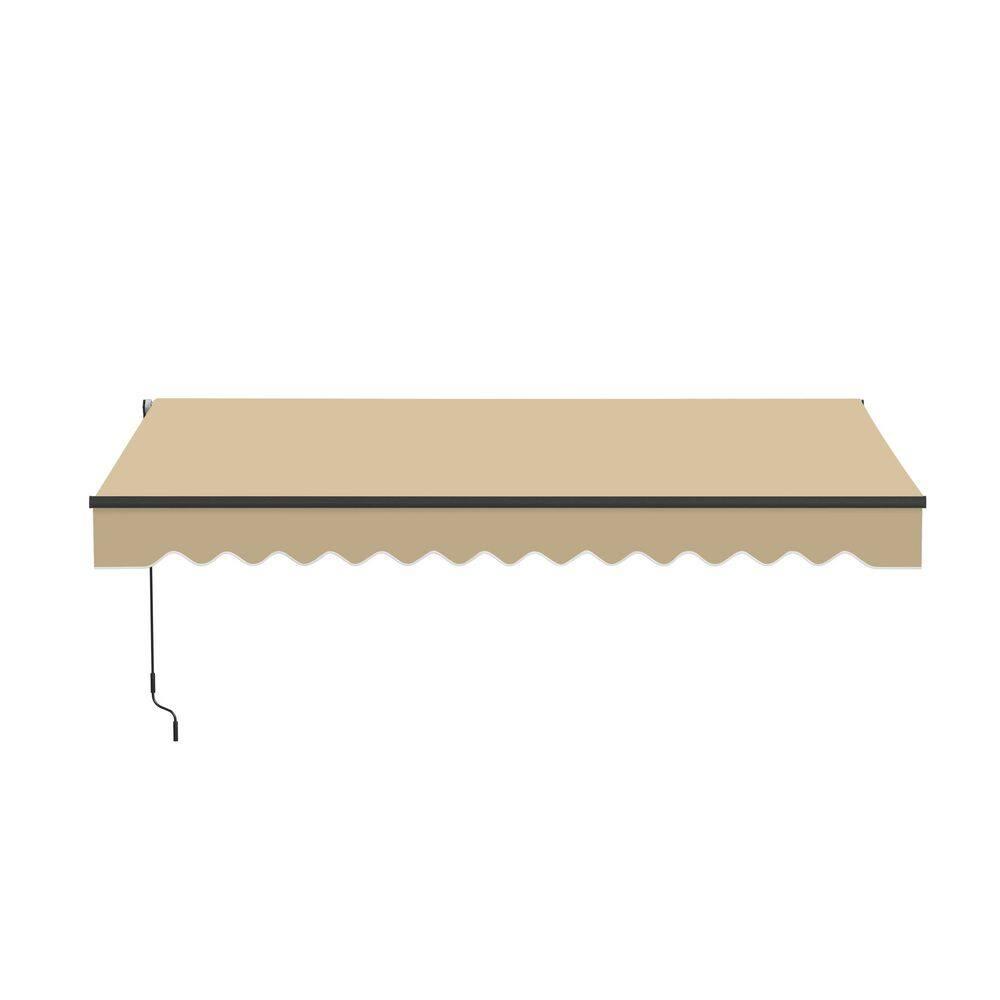 Motorized Retractable Patio Awning- Black Frame