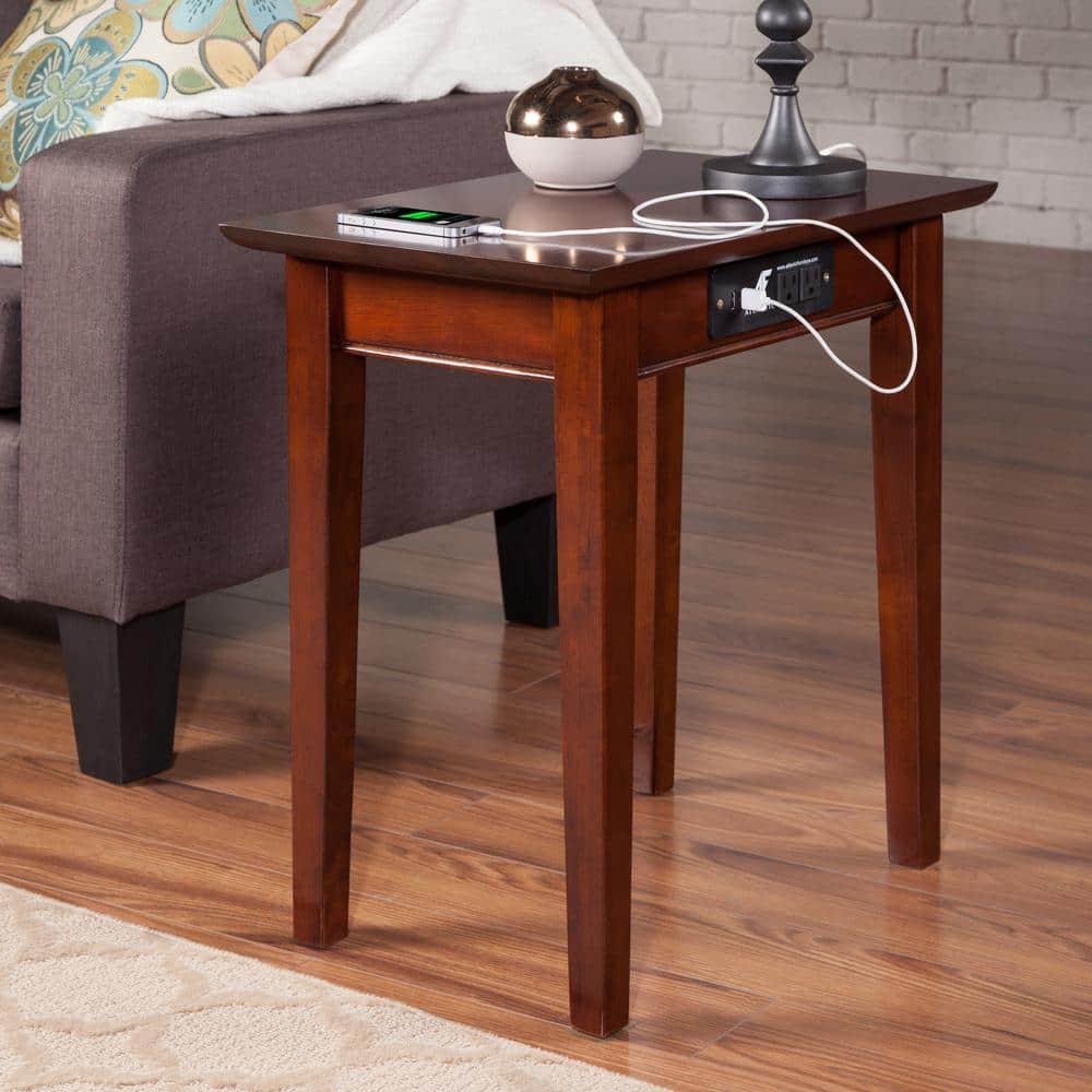 Shaker Chair Side Table with Charger Walnut - AFI