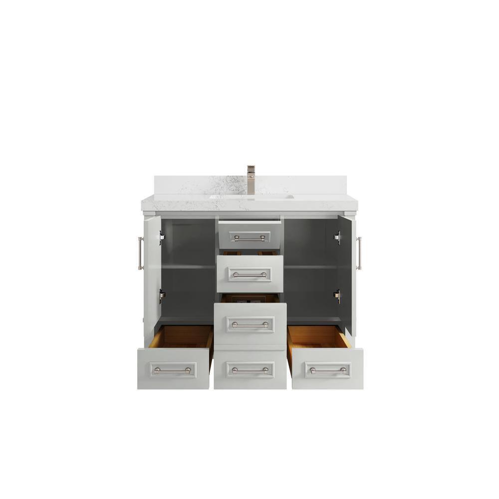 Willow Collections Aberdeen 42'' Single Bathroom Vanity with Quartz Top