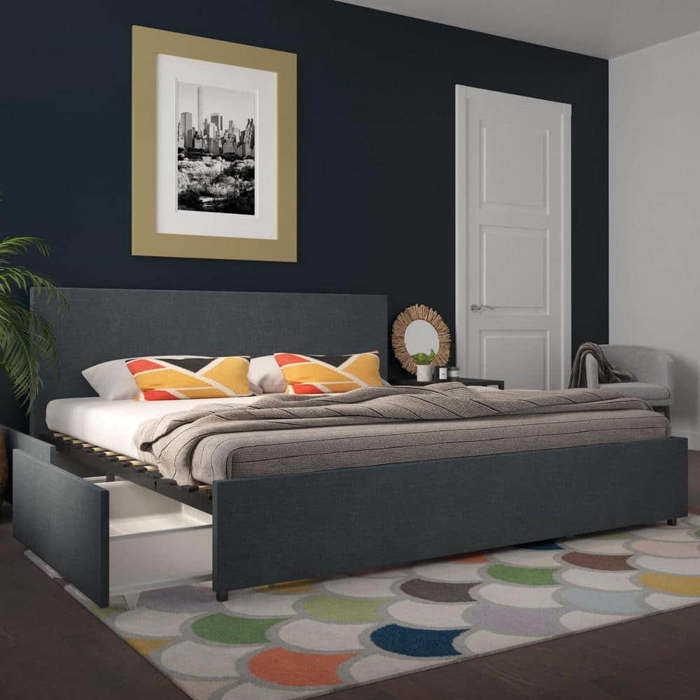 Kelly Upholstered Unfinished Platform Storage Bed