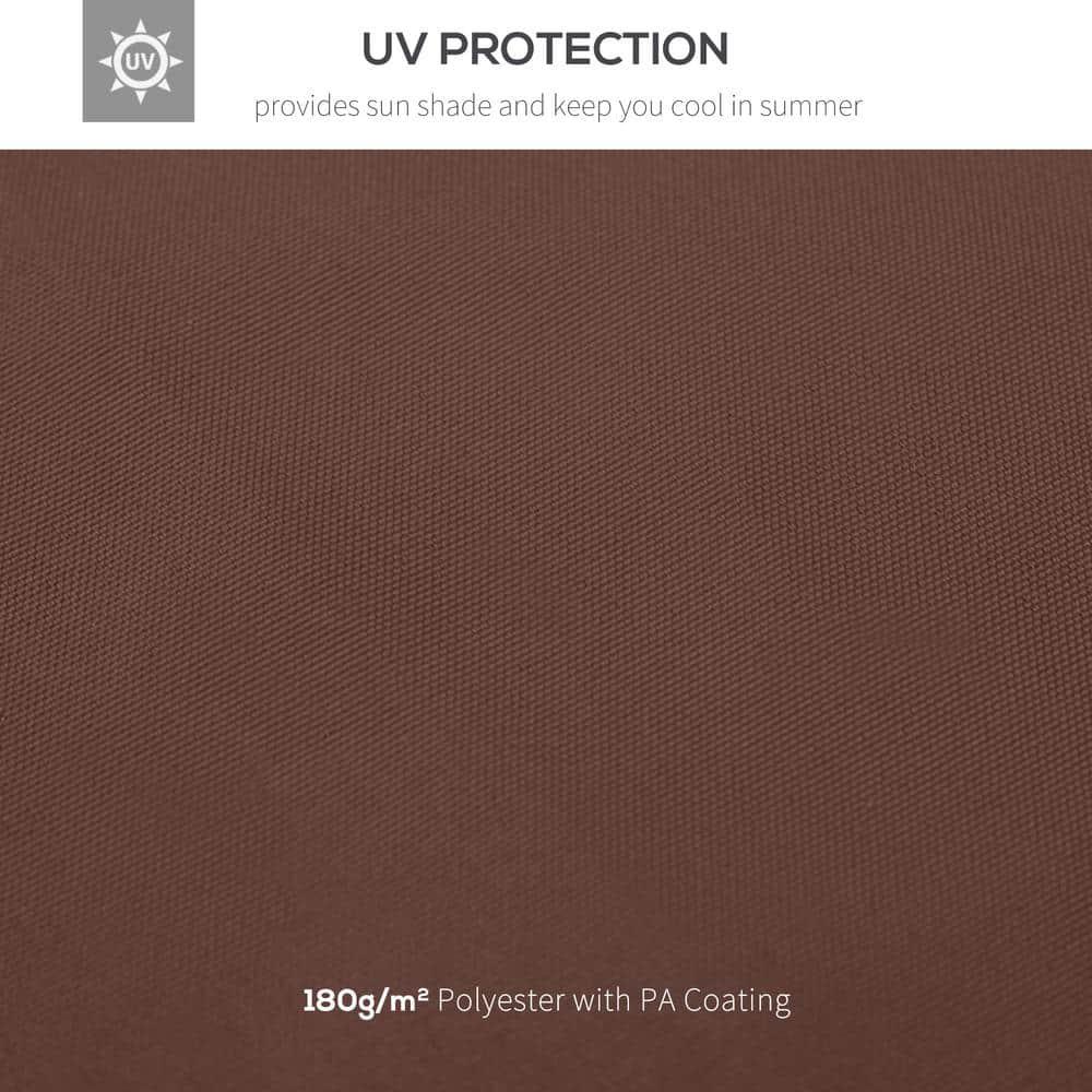 Outsunny Gazebo Replacement Canopy for Model 01 -0153, 2-Tier Top Cover for 9.84' x 9.84' Outdoor Gazebo, Coffee (TOP ONLY)