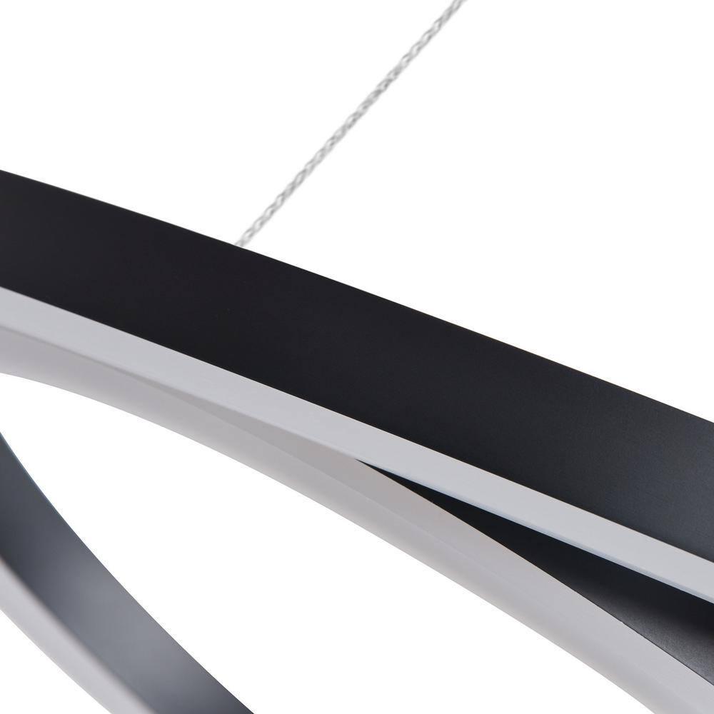 VONN Lighting Tania Trio 32-in Integrated LED Ring Pendant Height Adjustable ETL Certified Circular Chandelier