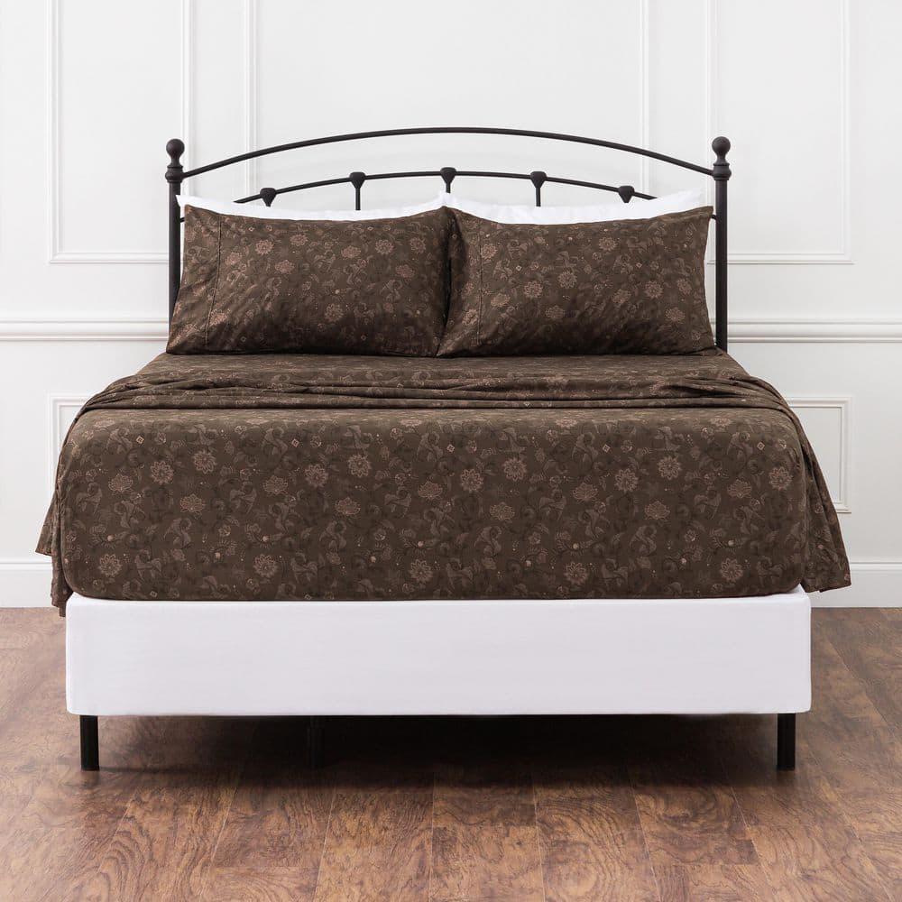 Chanasya Elegant Ultra Soft Floral Microfiber Percale Sheet Set