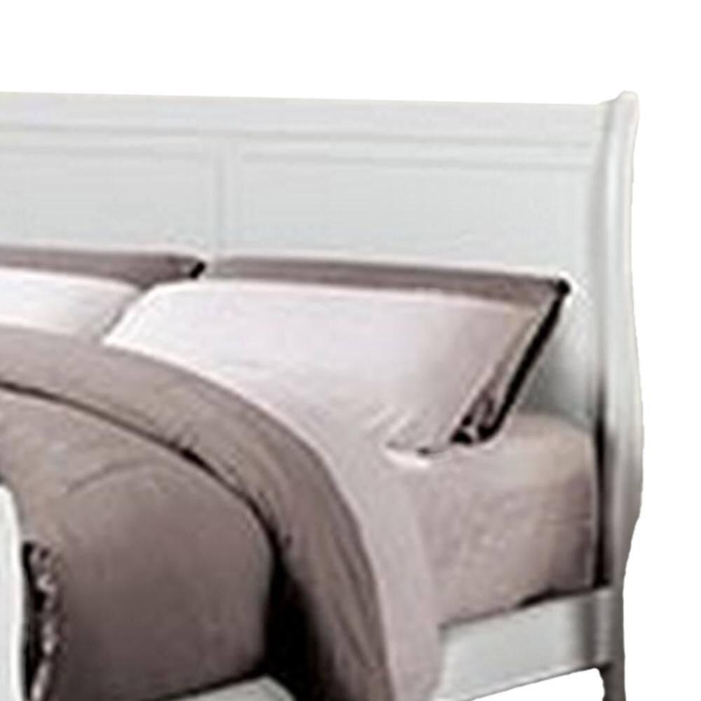 Ryla Bed, Sleigh Panel Headboard, Classic Solid Wood