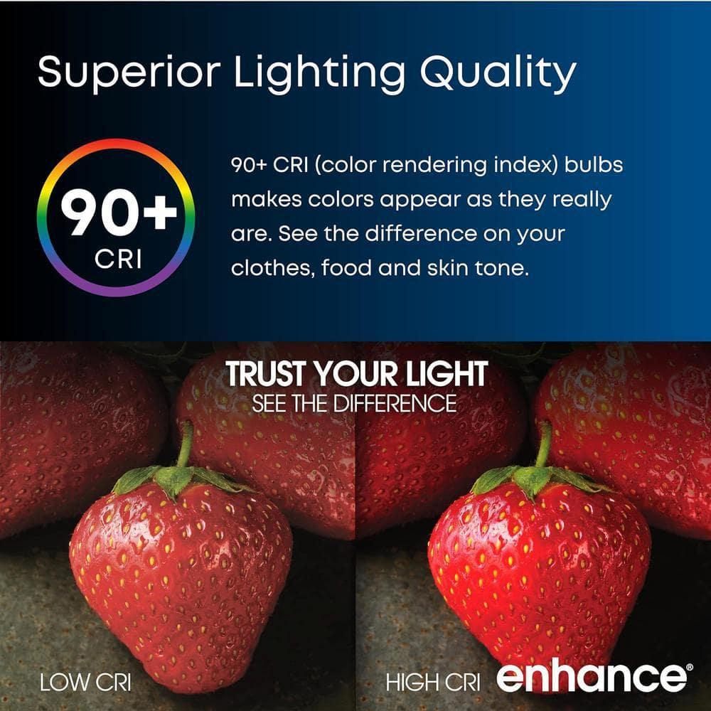 Feit Enhance A15 E12 (Candelabro) Bombilla LED de Filamento Luz Diurna Equivalente a 60 Vatios, Paquete de 2