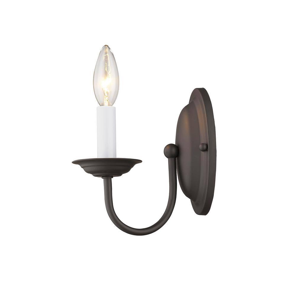 Livex Lighting Home Basics 1 - Light Wall Light in  Bronze