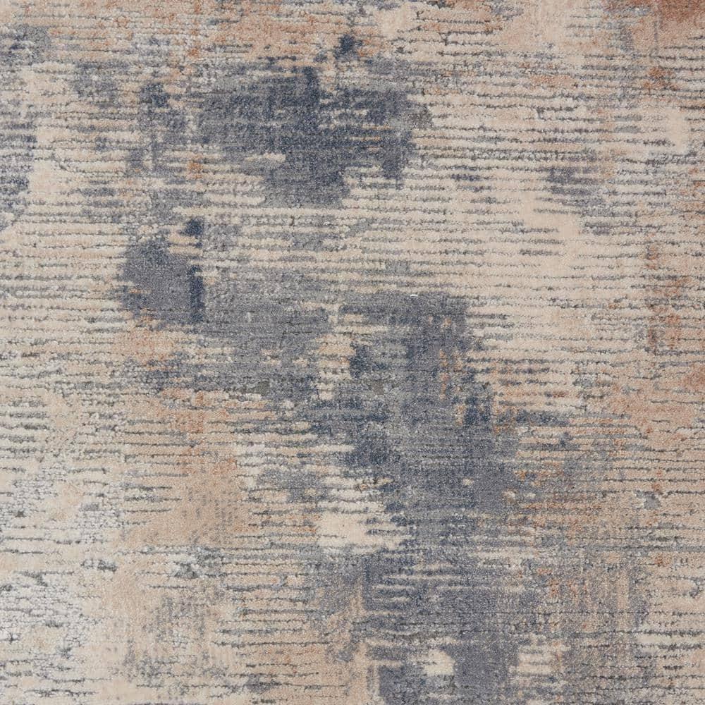 Nourison Rustic Textures Painterly Indoor Rug Beige/Grey 5'3" x 7'3"