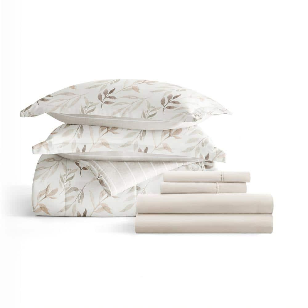 IEnjoy Home 7-Piece Bedding Bundle - Pattern Comforter and Sheet Set