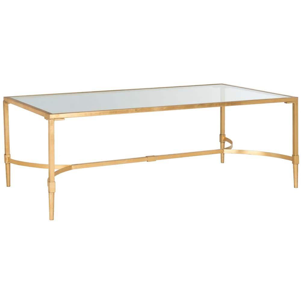 Antwan Coffee Table - Gold/Glass - Safavieh