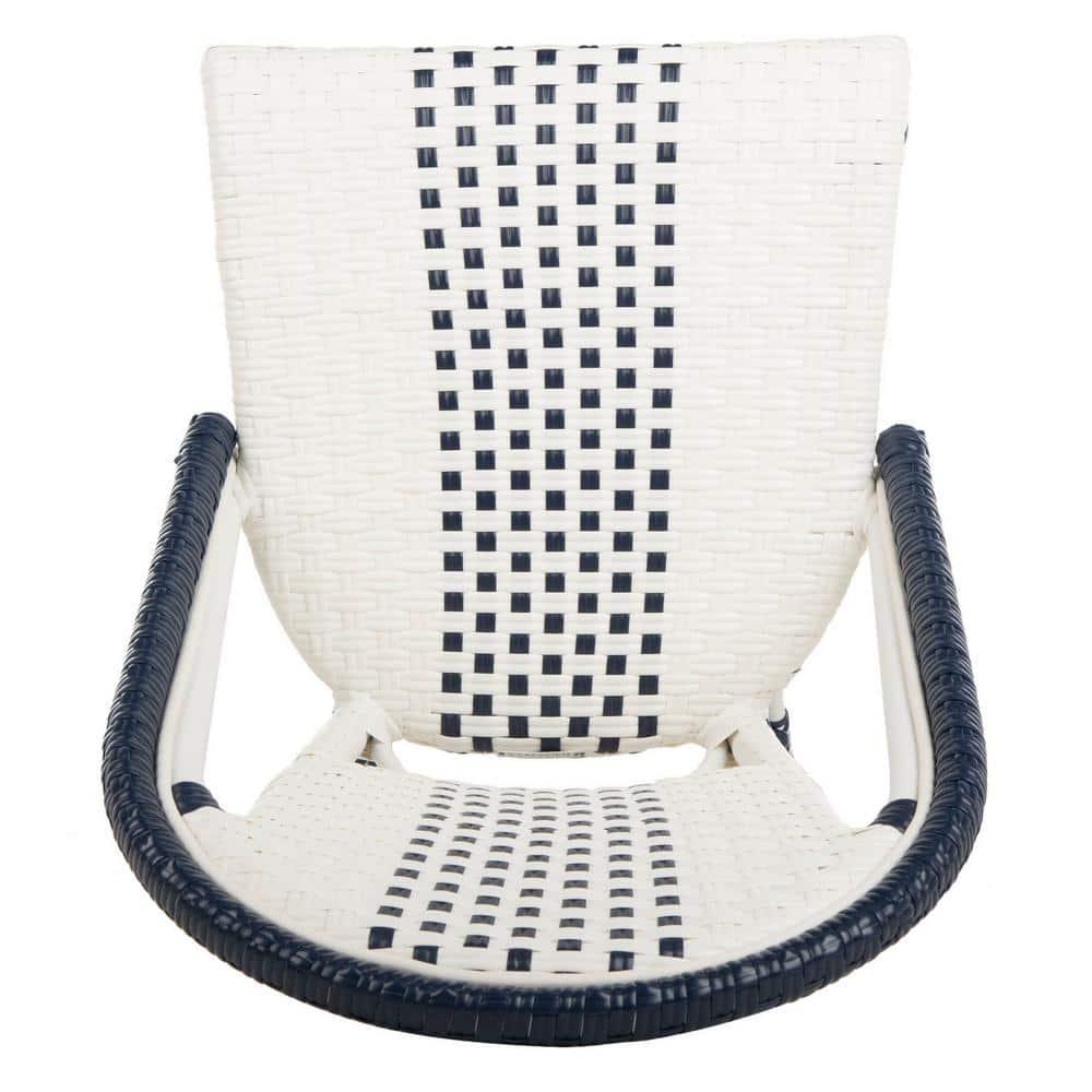 Zoya Chair (Set Of 2) - Indoor/Outdoor - PAT4037 - Blue/White - Safavieh