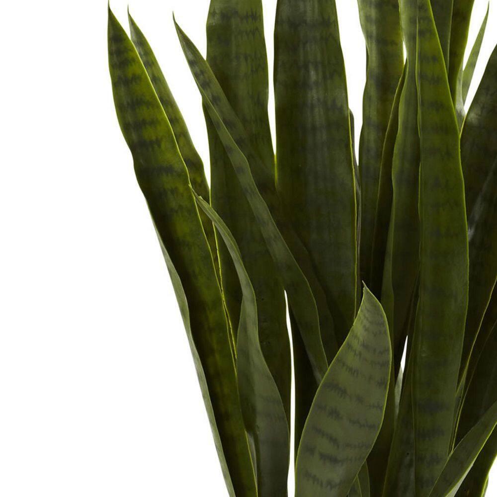 Nearly Natural 35" Sansevieria Artificial Plant in Plastic Planter, Green