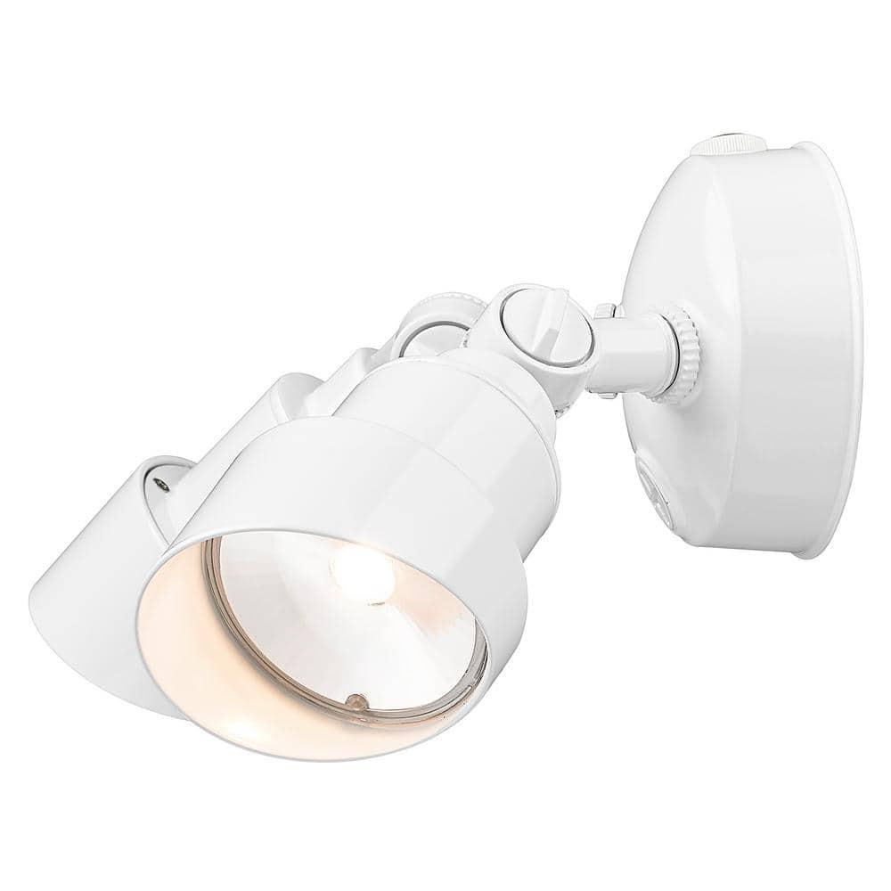Acclaim Lighting LFL2WH 2-Light Gloss White Integrated LED Adjustable Head Floodlight