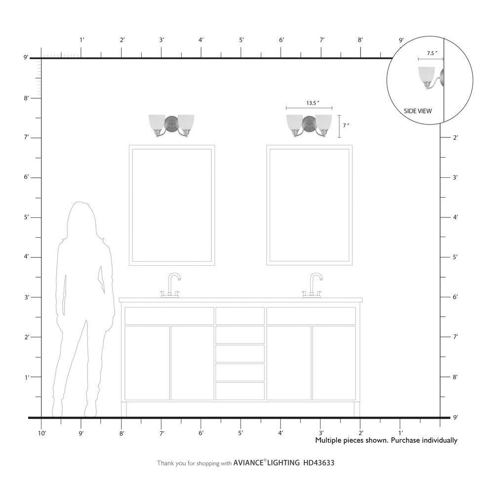 Livex Lighting Somerville 2 - Light Vanity in  Polished Brass