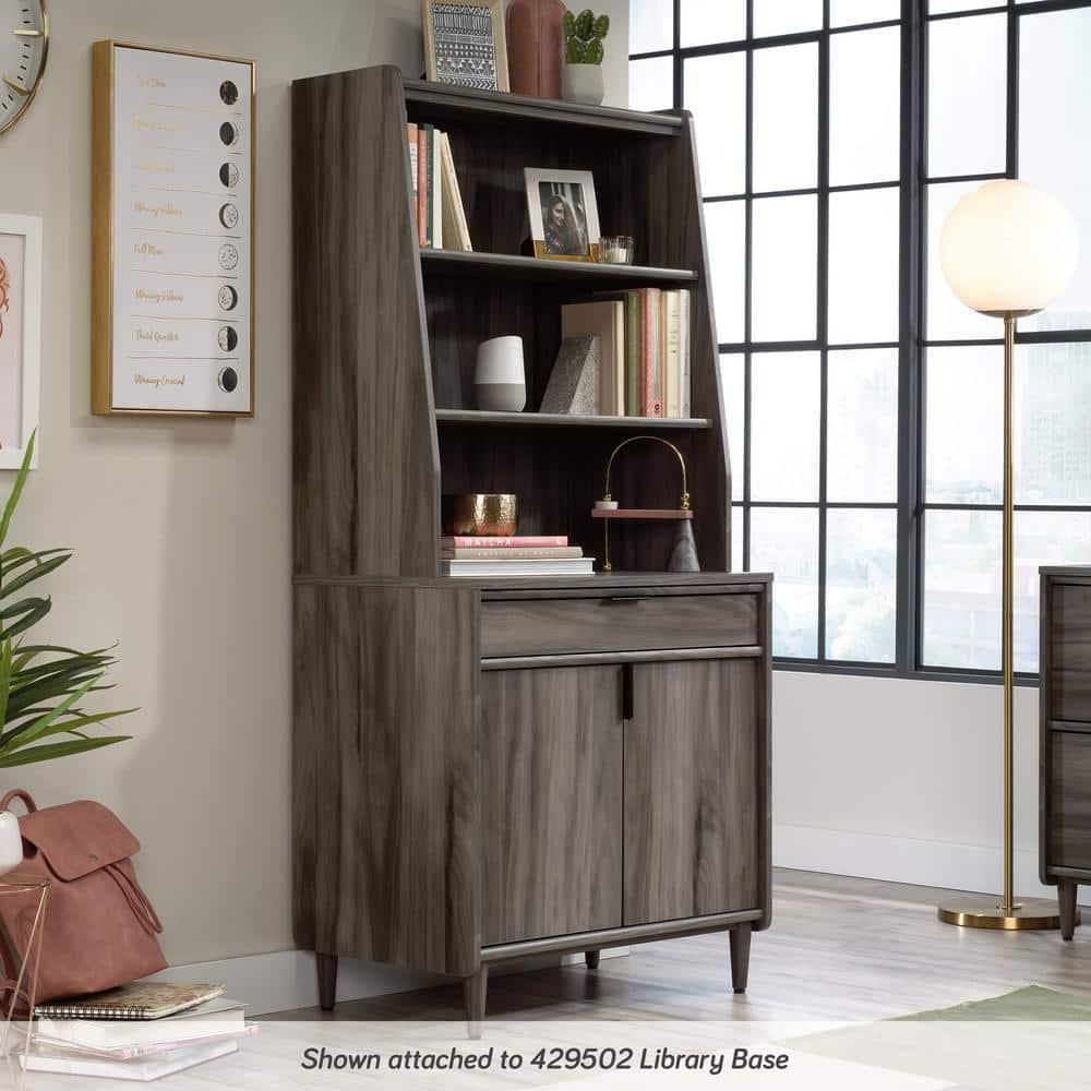 Clifford Place 2 Shelf Library Hutch Jet Acacia - Sauder: Palladia Office Hutch, Adjustable Storage