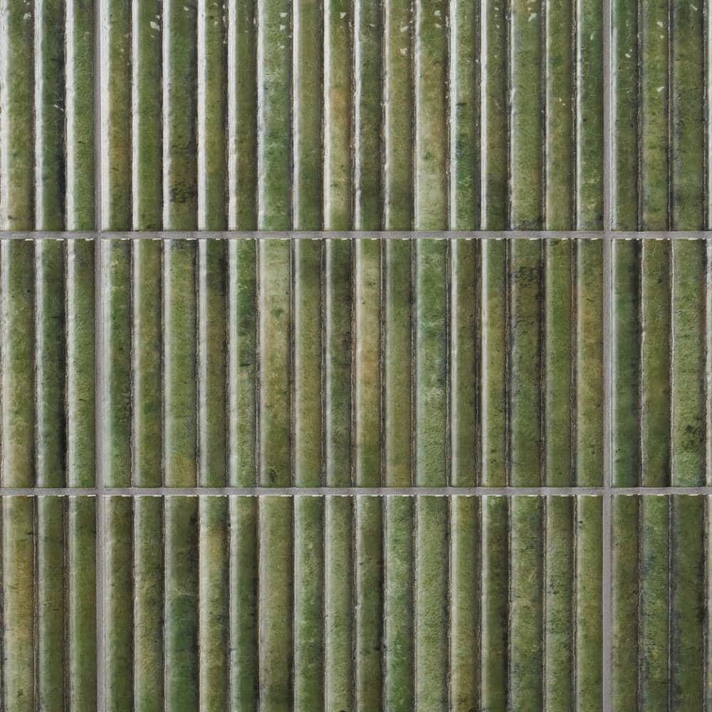 Canu 5.9 In. x 11.81 In. Polished Fluted Ceramic Subway Wall Tile (9.68 Sq. Ft. / Case)
