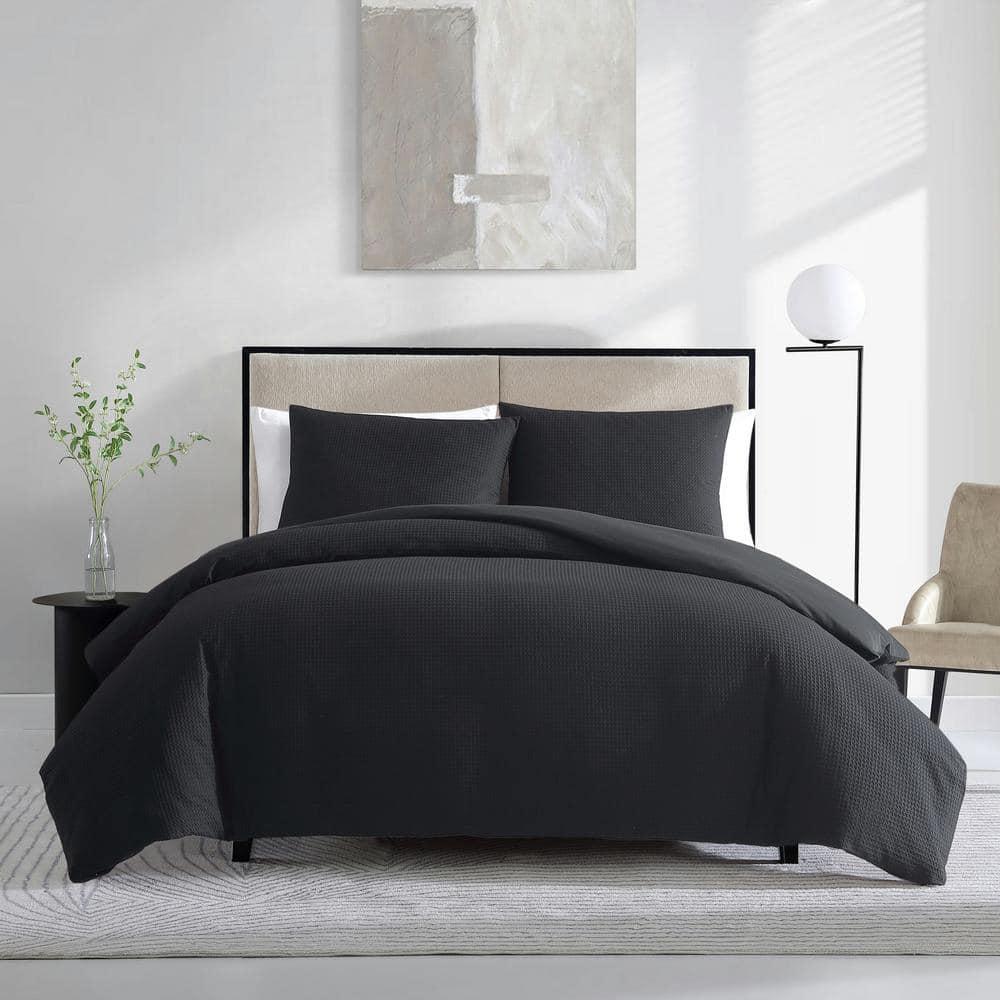 Vera Wang Waffle Pique Solid Cotton Comforter Set
