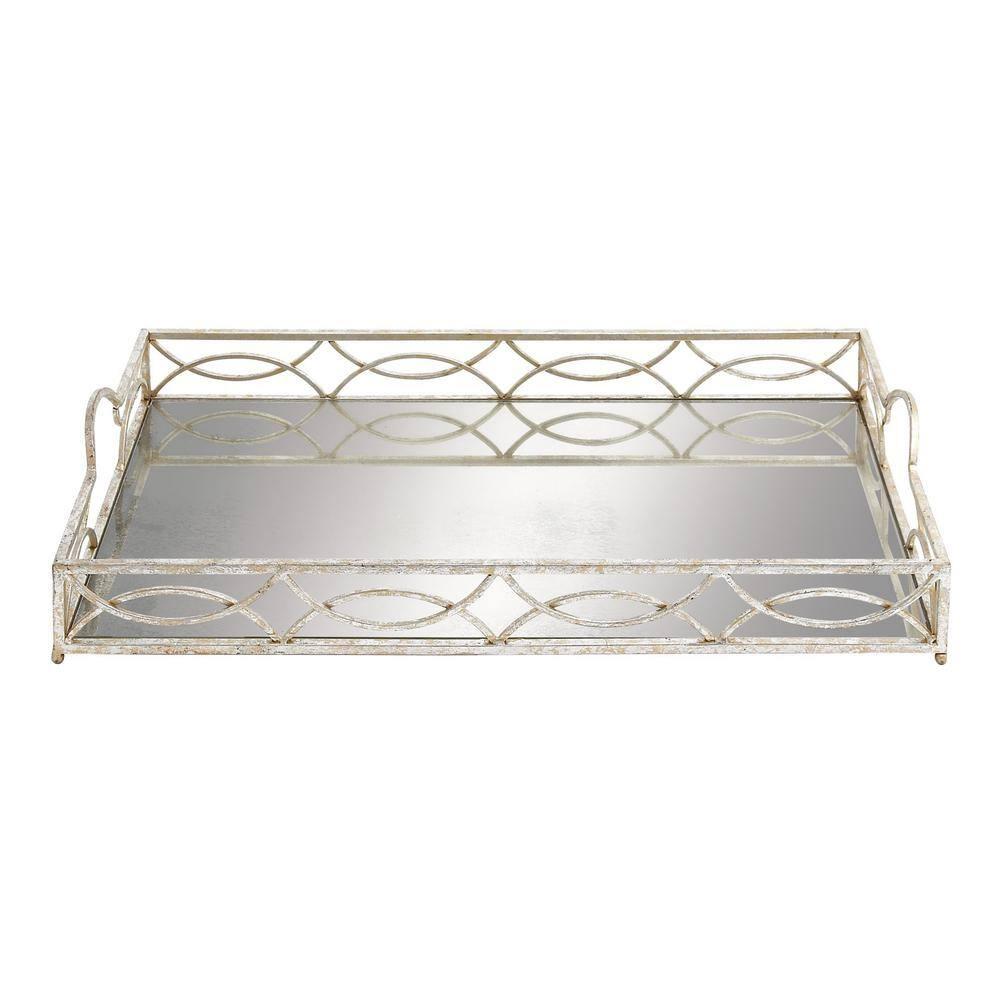 Modern Reflections Rustic Iron Tray (25") - Olivia & May