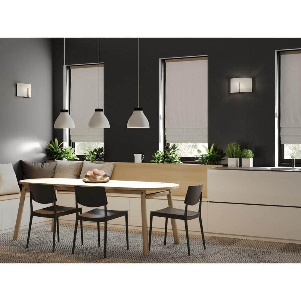 Progress Lighting Everlume 1-Light LED Pendant, Matte Black, Edge-Lit Flat Panel Diffuser