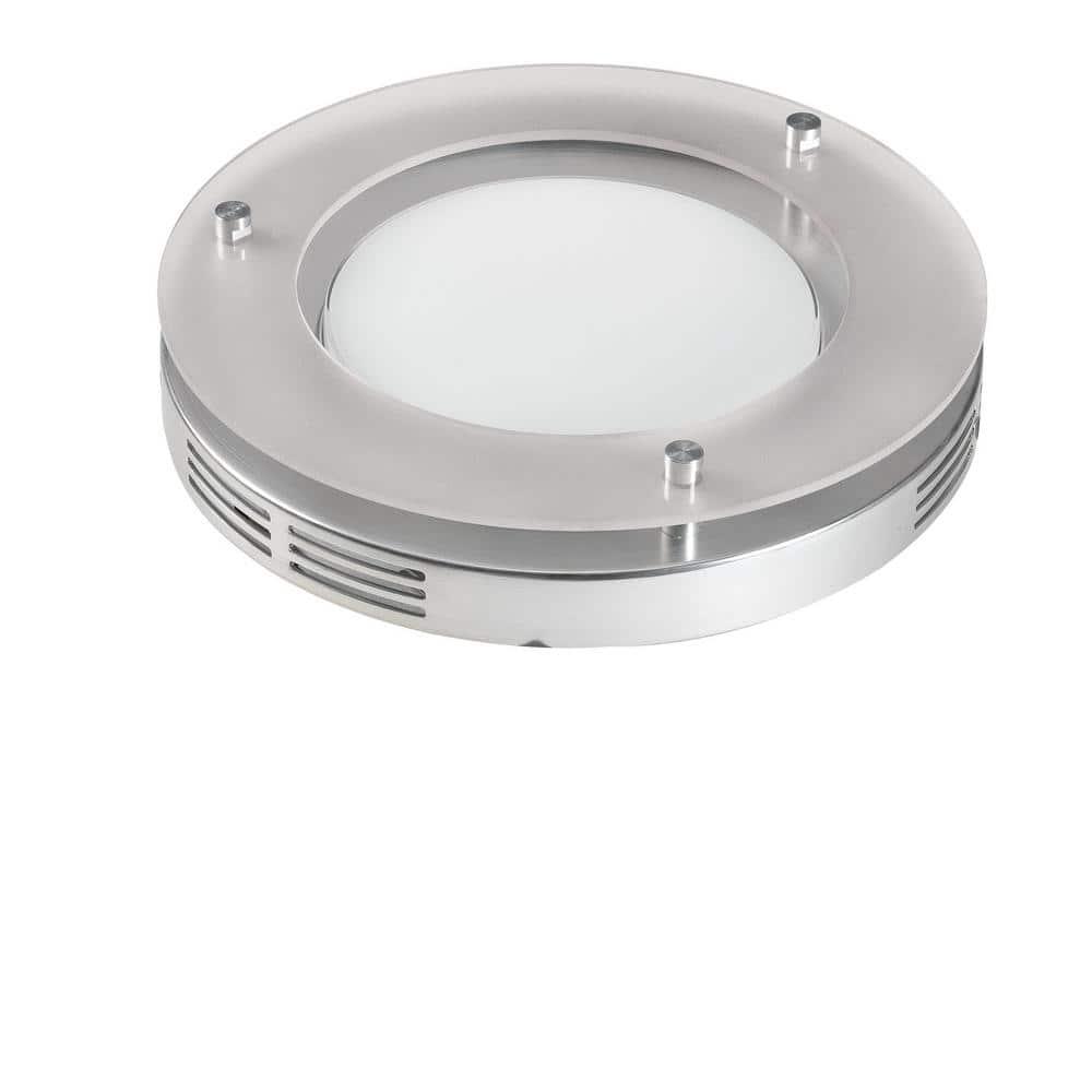 Decorative Brushed Nickel 80 CFM Ceiling Mount Bathroom Exhaust Fan w/LED Light