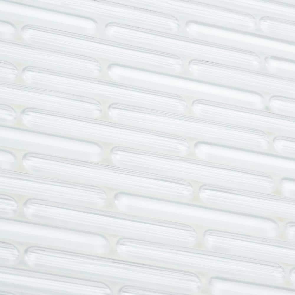 Reed 11.81 in. x 12.04 in. Polished Glass Wall Mosaic Tile (0.98 Sq. Ft. / Each)