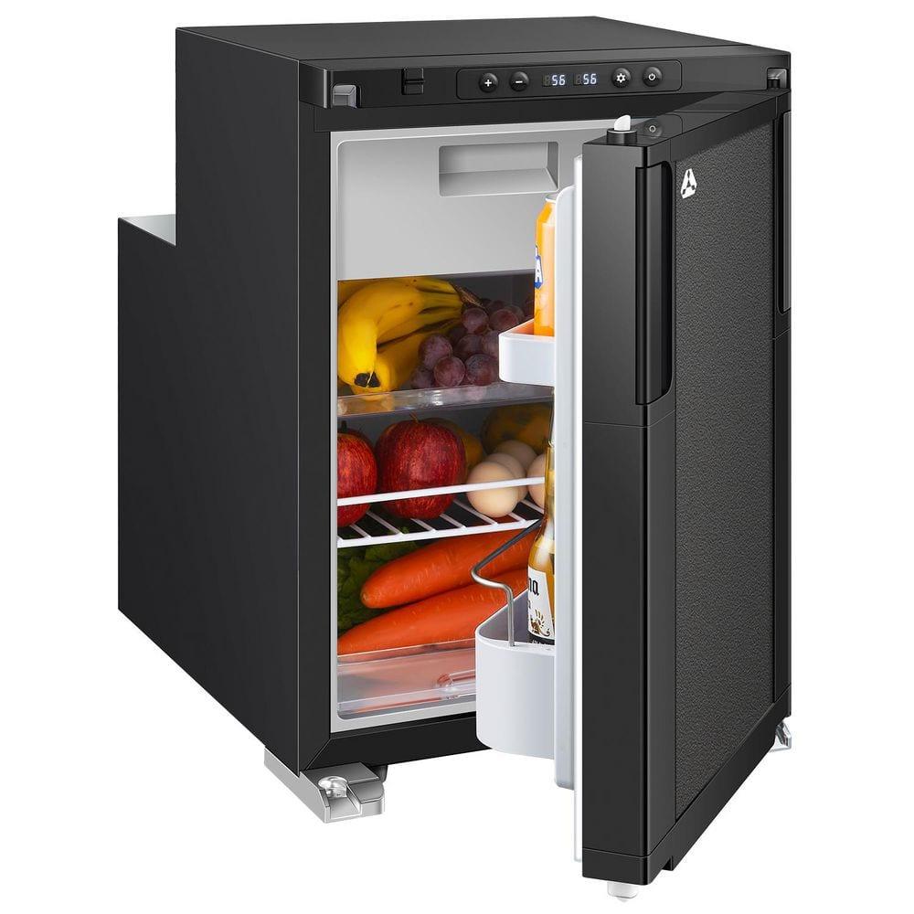 1.6 cu.ft. 45L RV Fridge and Freezer, Car Refrigerator with Lock, (-4℉-46℉) Outdoor Refrigerator in Black