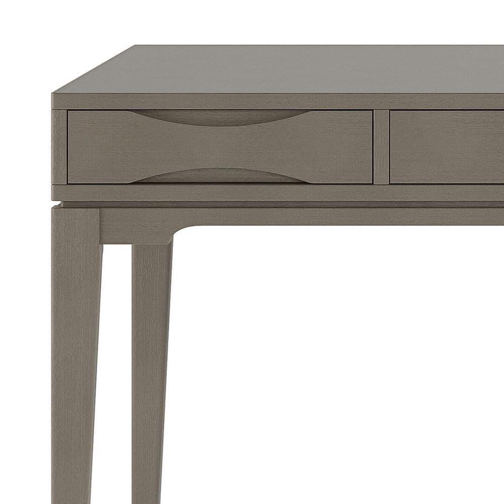 Simpli Home Harper Solid Wood Desk, Contemporary Style with Keyboard Tray and Storage