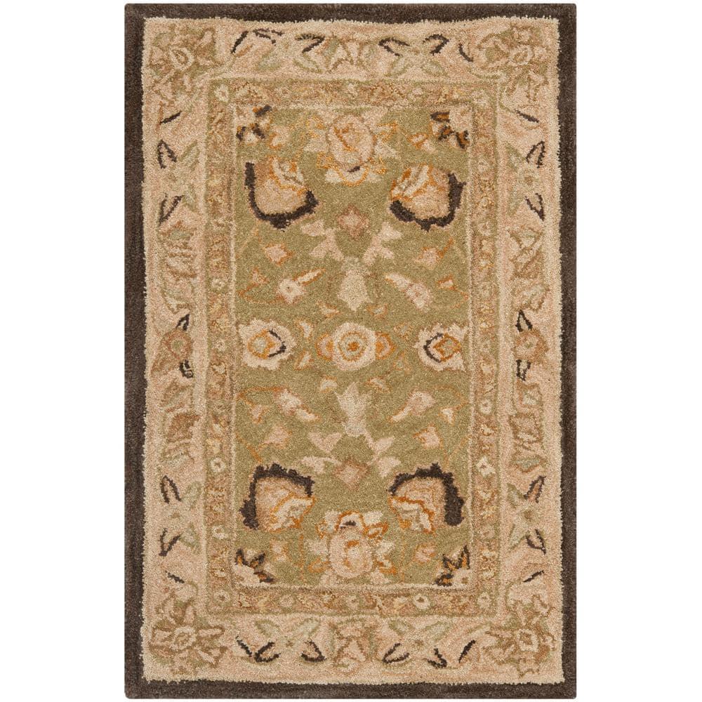 Anatolia AN512 Hand Tufted Indoor Accent Rug - Sage/Beige - 2'x3' - Safavieh