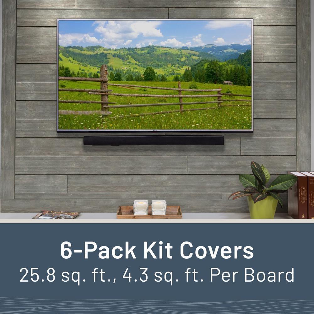 1 in. x 8 in. x 8 ft. Barn Wood Gray Pine Shiplap Board (6-Pack)
