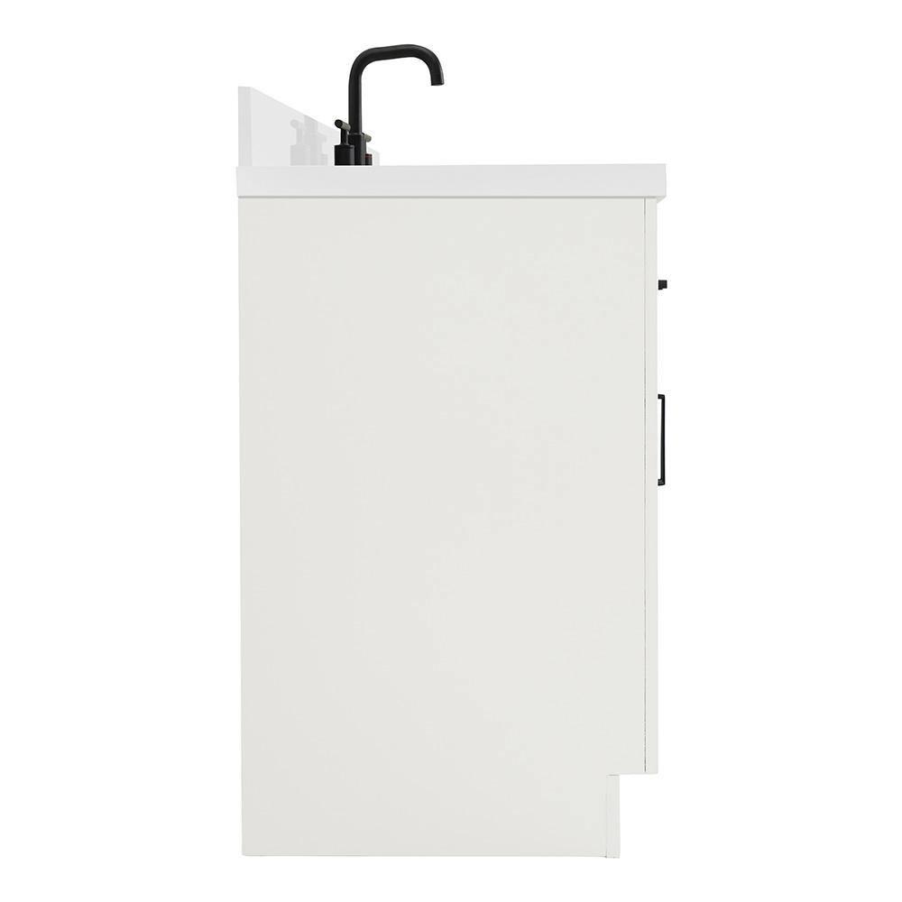 Thornaby 30'' Solid Wood Single Bathroom Vanity with 1.5'' White Quartz Top, Oval Sink