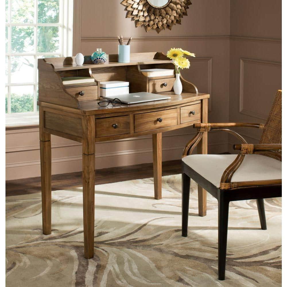 Landon Writing Desk - AMH6516 - Oak - Safavieh Couture