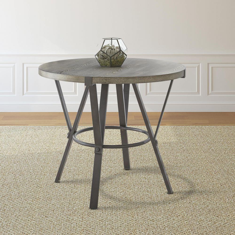 Steve Silver Co. Portland Round Counter Table Gray