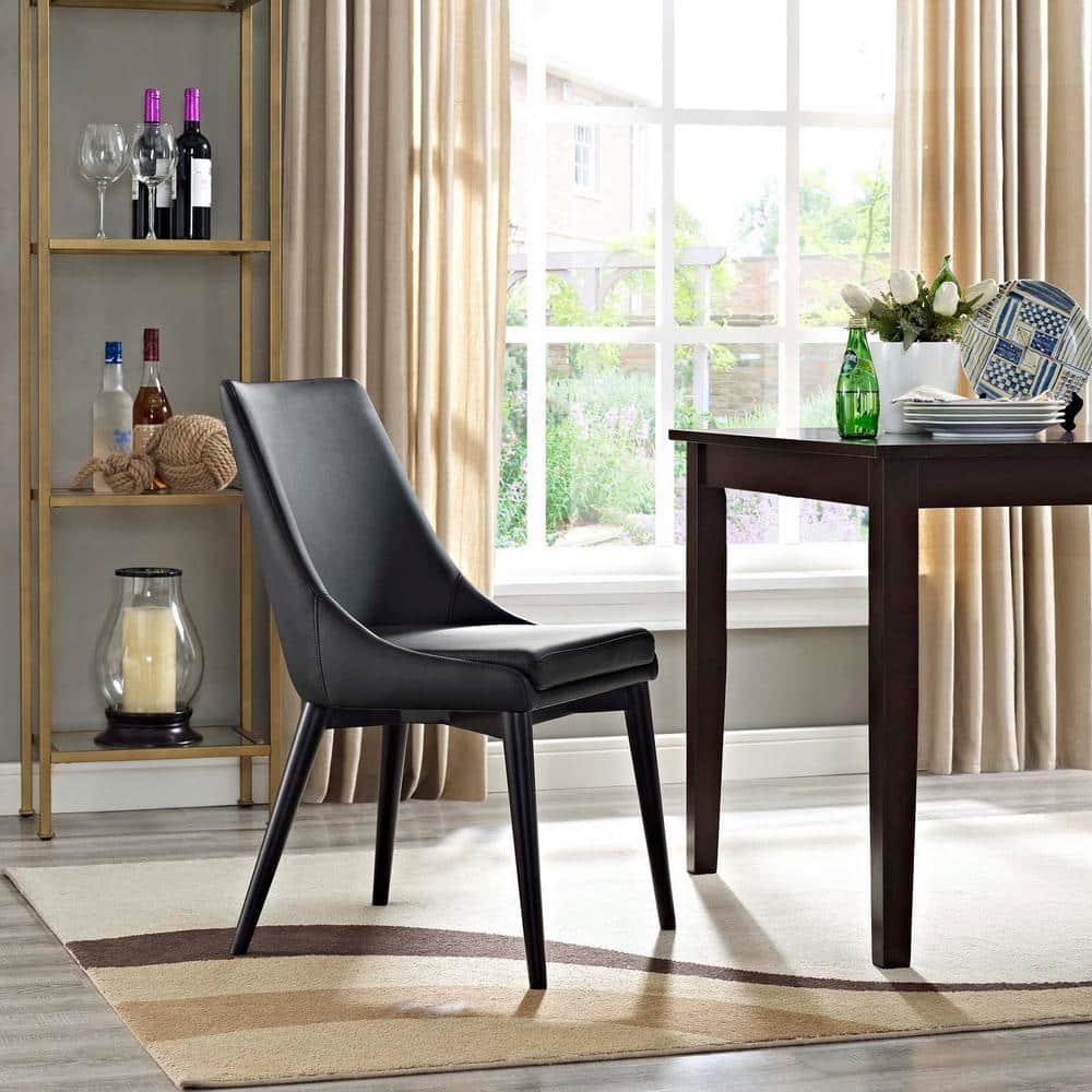 Viscount Vinyl Dining Chair Black - Modway
