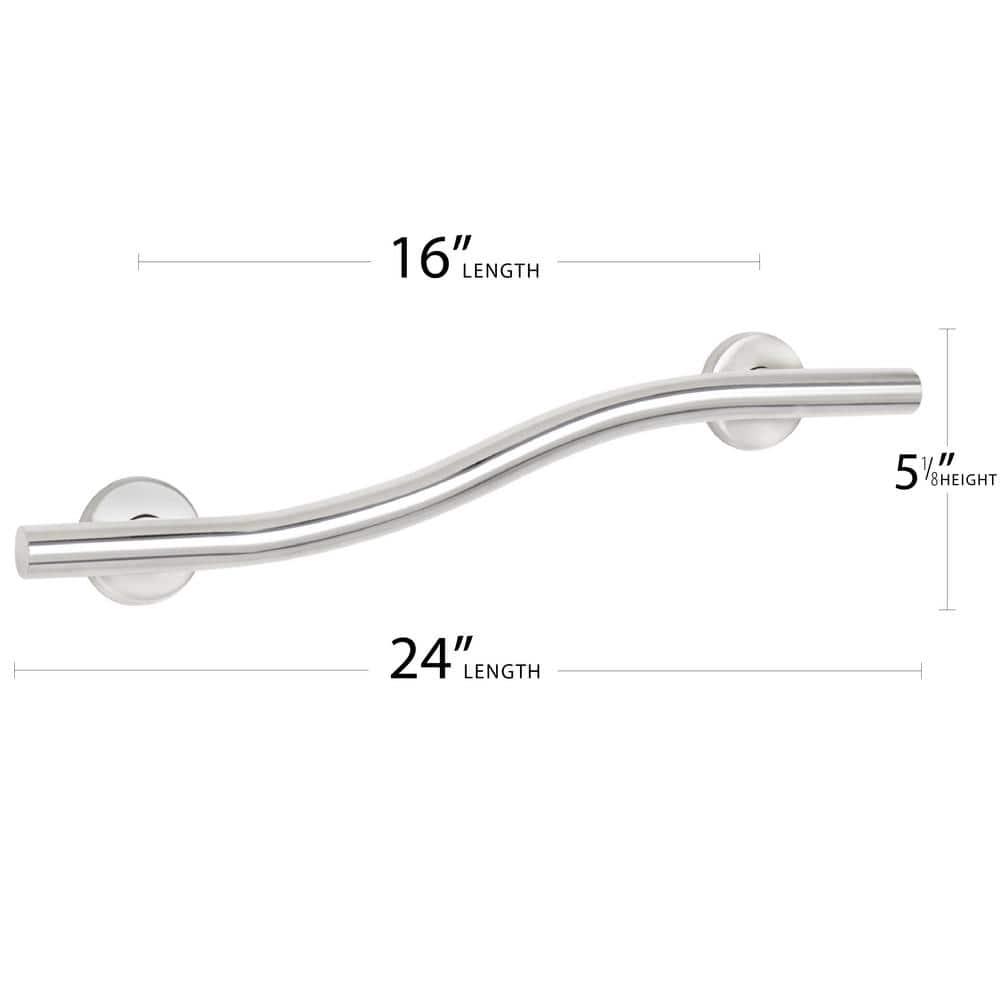 Lifestyle & Wellness Stainless Steel Wave Grab Bar