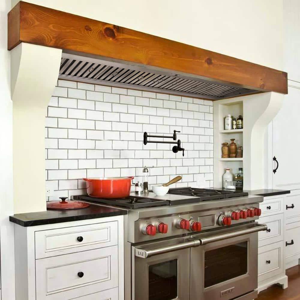 Akicon Range Hood Insert 60 Inch, 1200 CFM Built-in Kitchen Hood with 4 Speeds, Ultra-Quiet Stainless Steel Ducted Vent Hood Insert with Dimmable LED Lights and Dishwasher Safe Filters