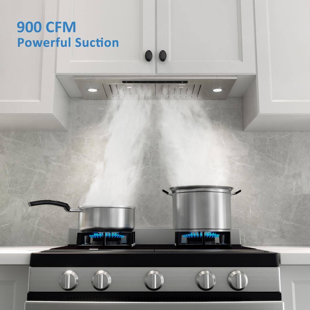 36'' VIKIO 900 Cubic Feet Per Minute Ducted Insert Range Hood with Baffle Filter and Light Included