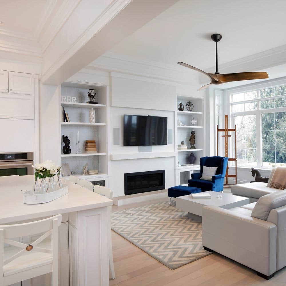 Modern Forms Zephyr 3 - Blade Outdoor/Indoor Smart Ceiling Fan with 2700K-3000K-4000K-5000K Selectable LED Light Kit and Remote Control Included