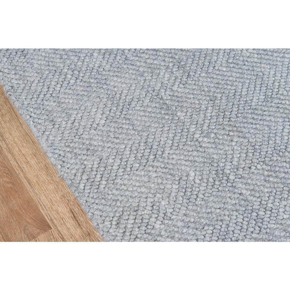 Erin Gates By Momeni 5'x8' Solid Woven Area Rug Gray: Modern Handmade Low Pile Polyester Rectangle Rug